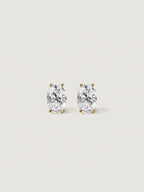 Lab-Grown Diamond 1.0 cttw Oval Solitaire Earrings