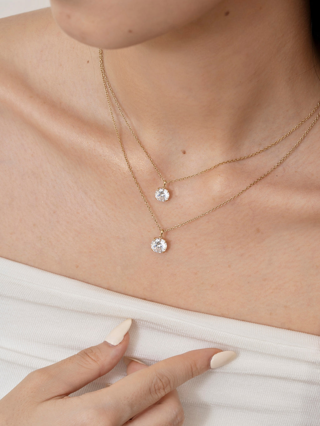 Lab-Grown Diamond 1.0 cttw Round Solitaire Necklace