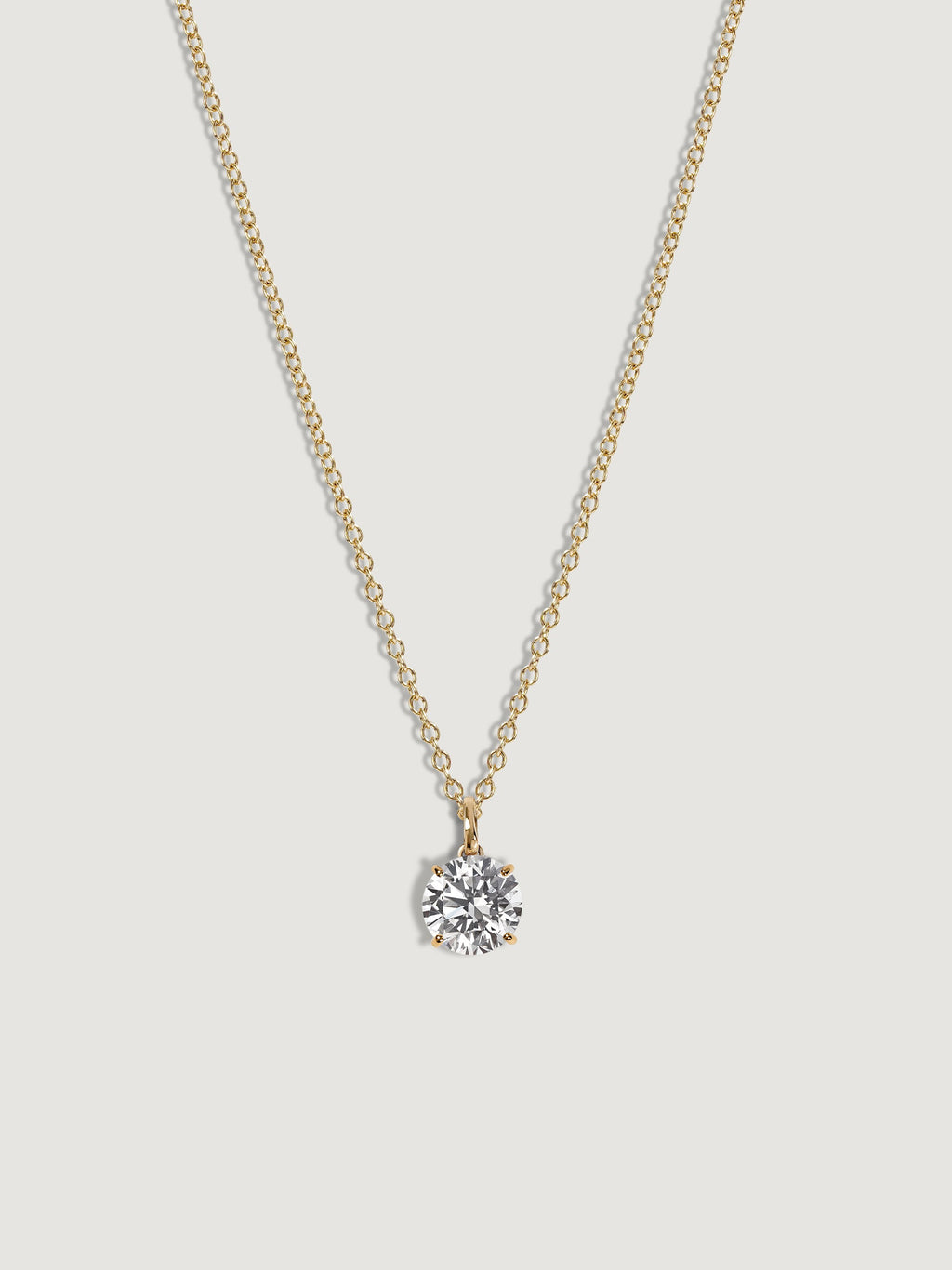 Lab-Grown Diamond 1.0 cttw Round Solitaire Necklace