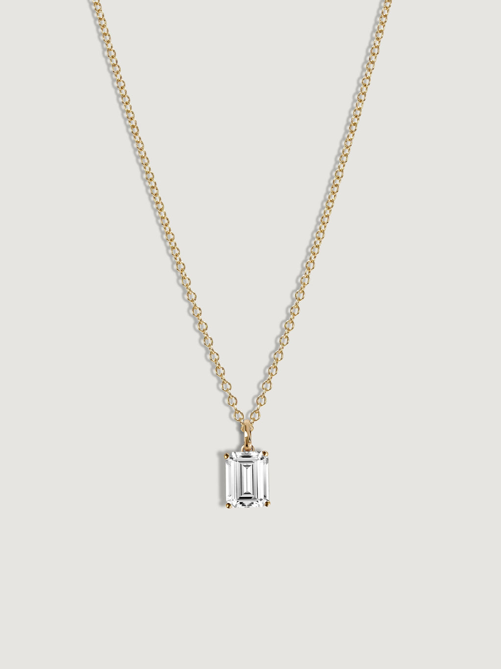 Lab-Grown Diamond 2.0 cttw Emerald Solitaire Necklace