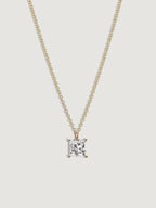 Lab-Grown Diamond 2.0 cttw Princess Solitaire Necklace