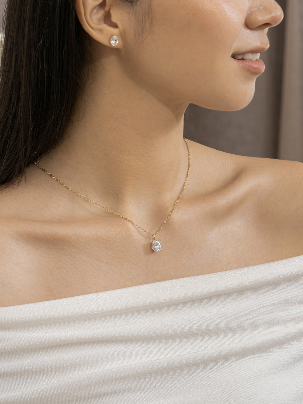 Lab-Grown Diamond 2.0 cttw Oval Solitaire Necklace