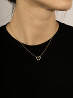 Lab Grown Diamond Accent Heart Pendant Necklace