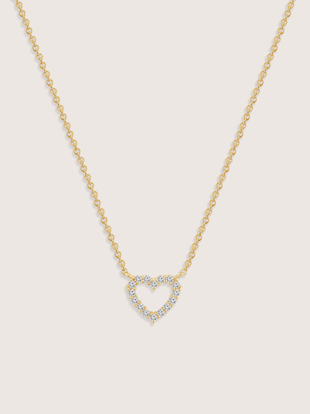 Lab Grown Diamond Accent Heart Pendant Necklace