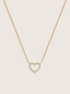 Lab Grown Diamond Accent Heart Pendant Necklace