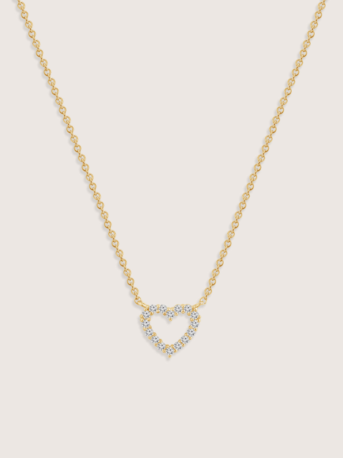 Lab Grown Diamond Accent Heart Pendant Necklace