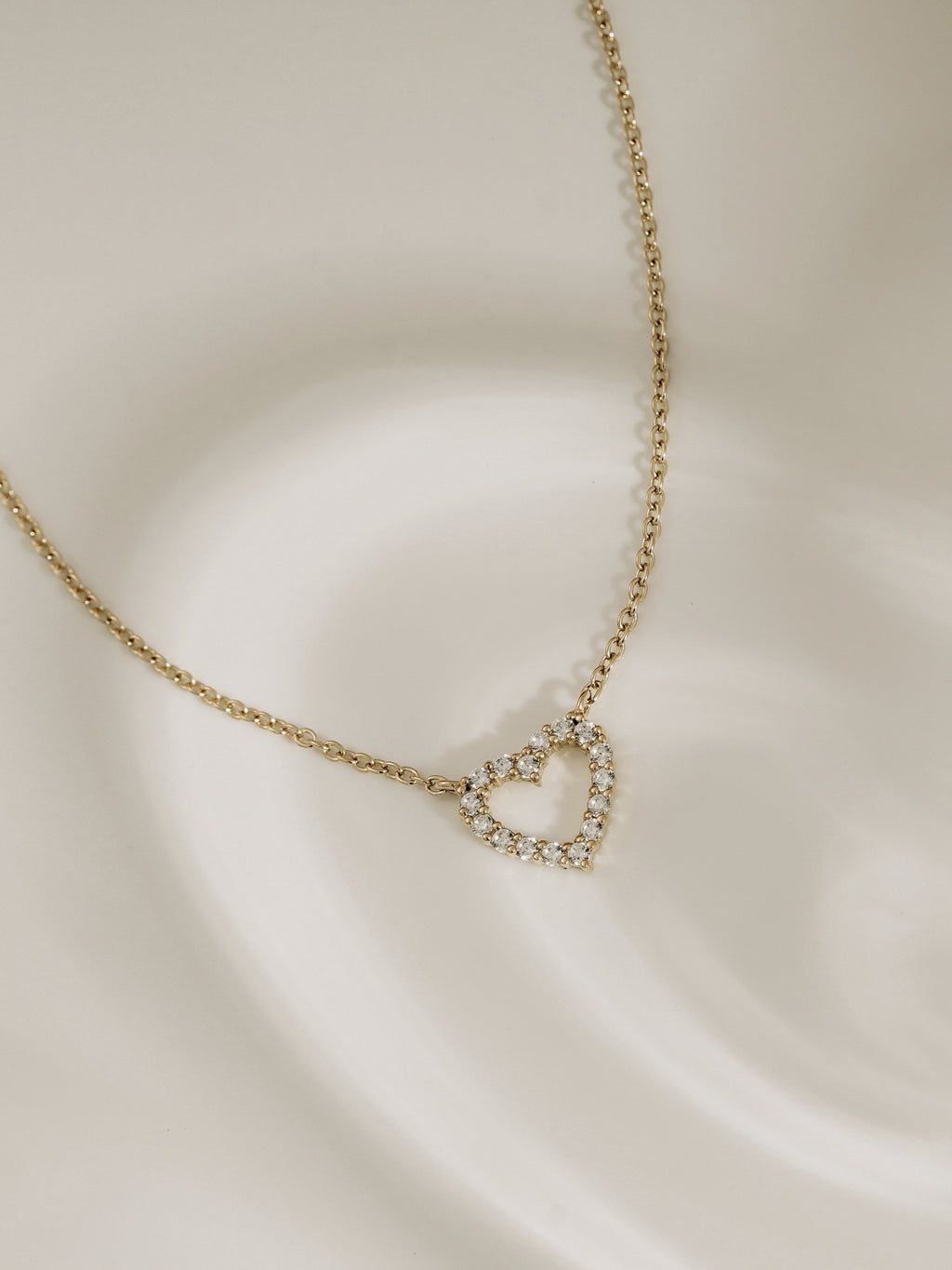 Lab Grown Diamond Accent Heart Pendant Necklace