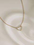 Lab Grown Diamond Accent Heart Pendant Necklace