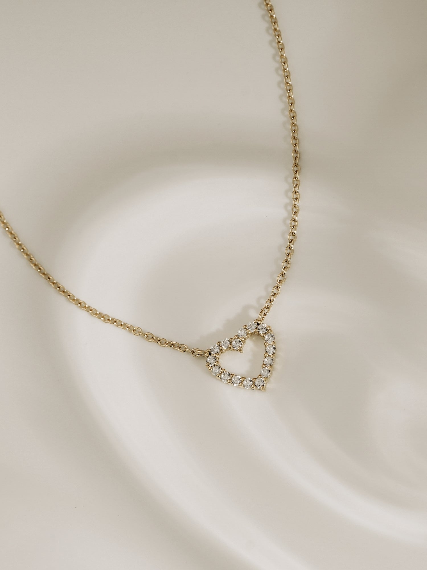 Lab Grown Diamond Accent Heart Pendant Necklace