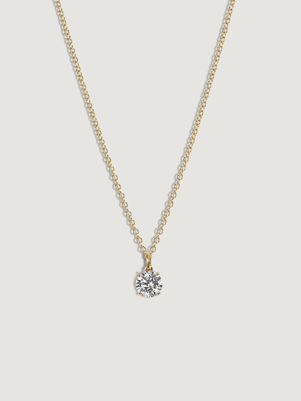 Lab-Grown Diamond 0.5 cttw Round Solitaire Necklace