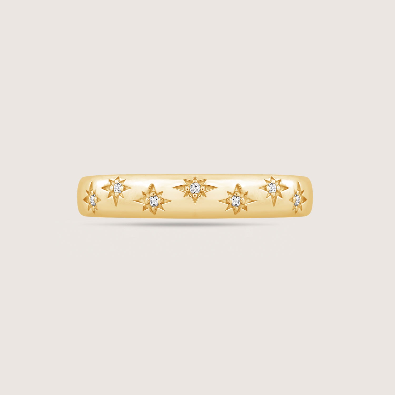 Lab Grown Diamond Starburst Dome Band Ring