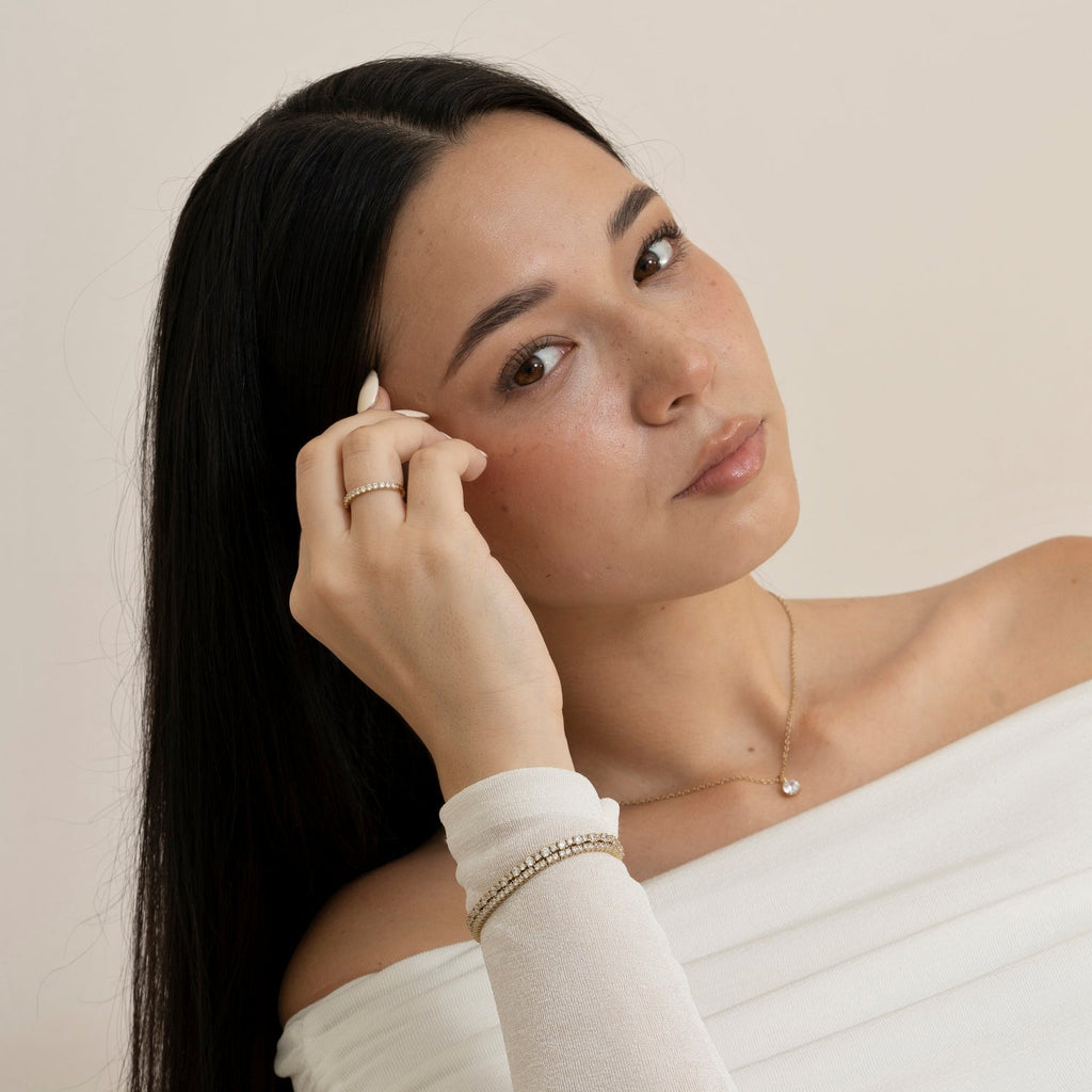 Lab-Grown Diamond Round Tennis Bracelet