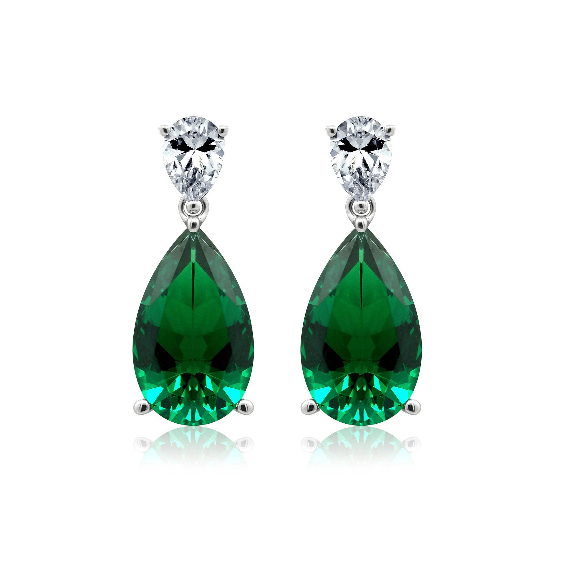 Kiera Couture RED CARPET EMERALD PEAR DROP EARRING