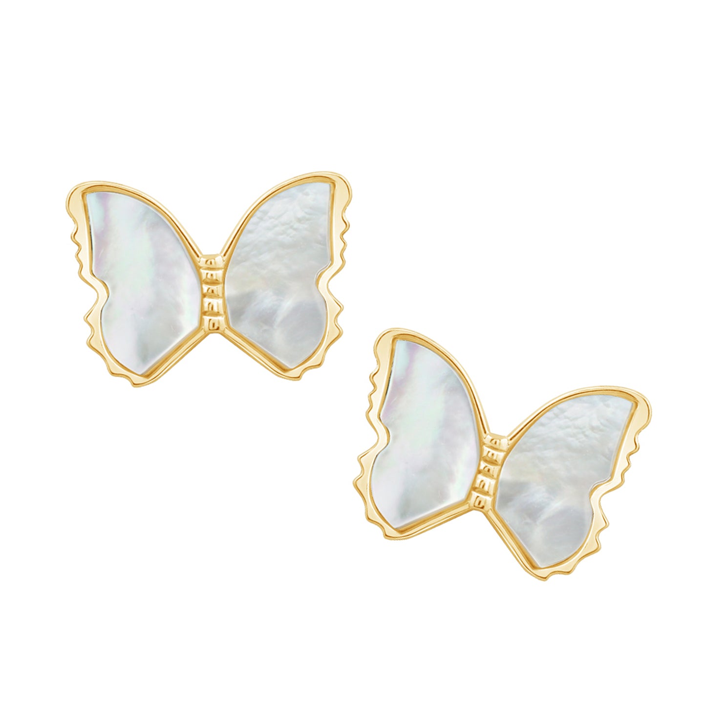 Pearly Butterfly Stud Earrings