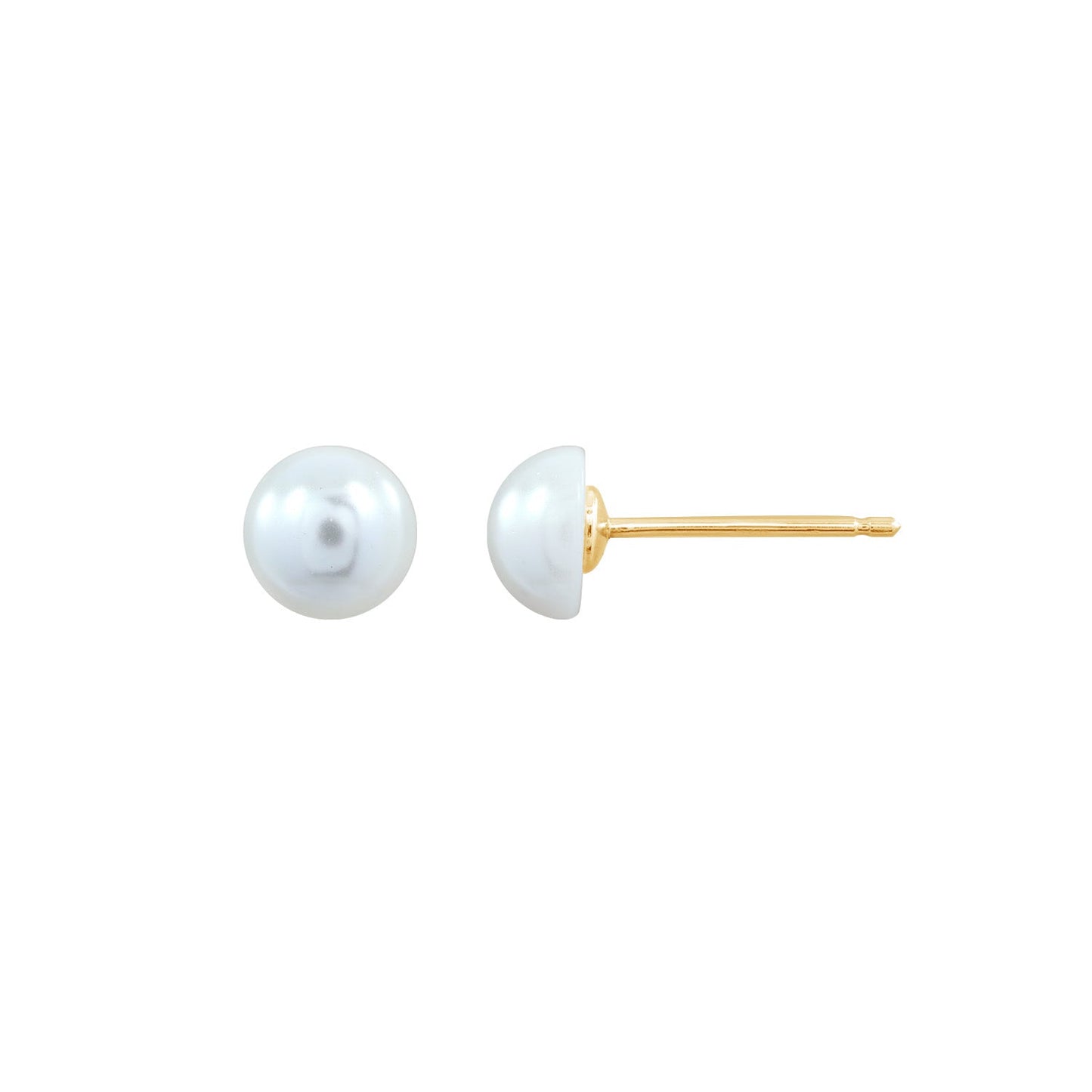 Button Pearl Earrings