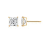 Gold Princess Solitaire Earrings