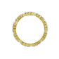 KIERA COUTURE RING BAR White Baguette Cut Yellow Gold Plated Sterling Silver Eternity Band Ring