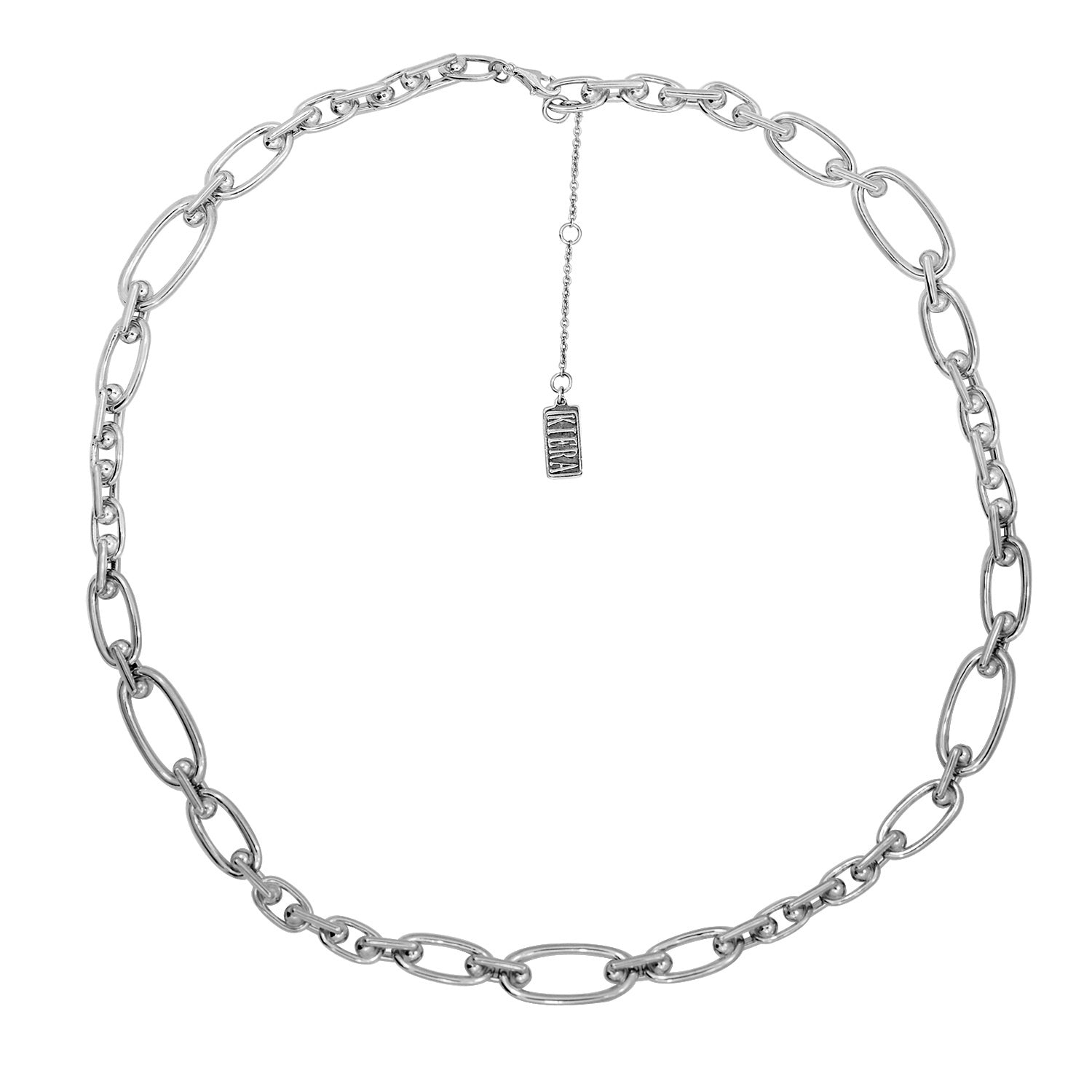 14k White Gold 4.5mm Paper Clip Chain necklace 24 Inches | Sarraf.com