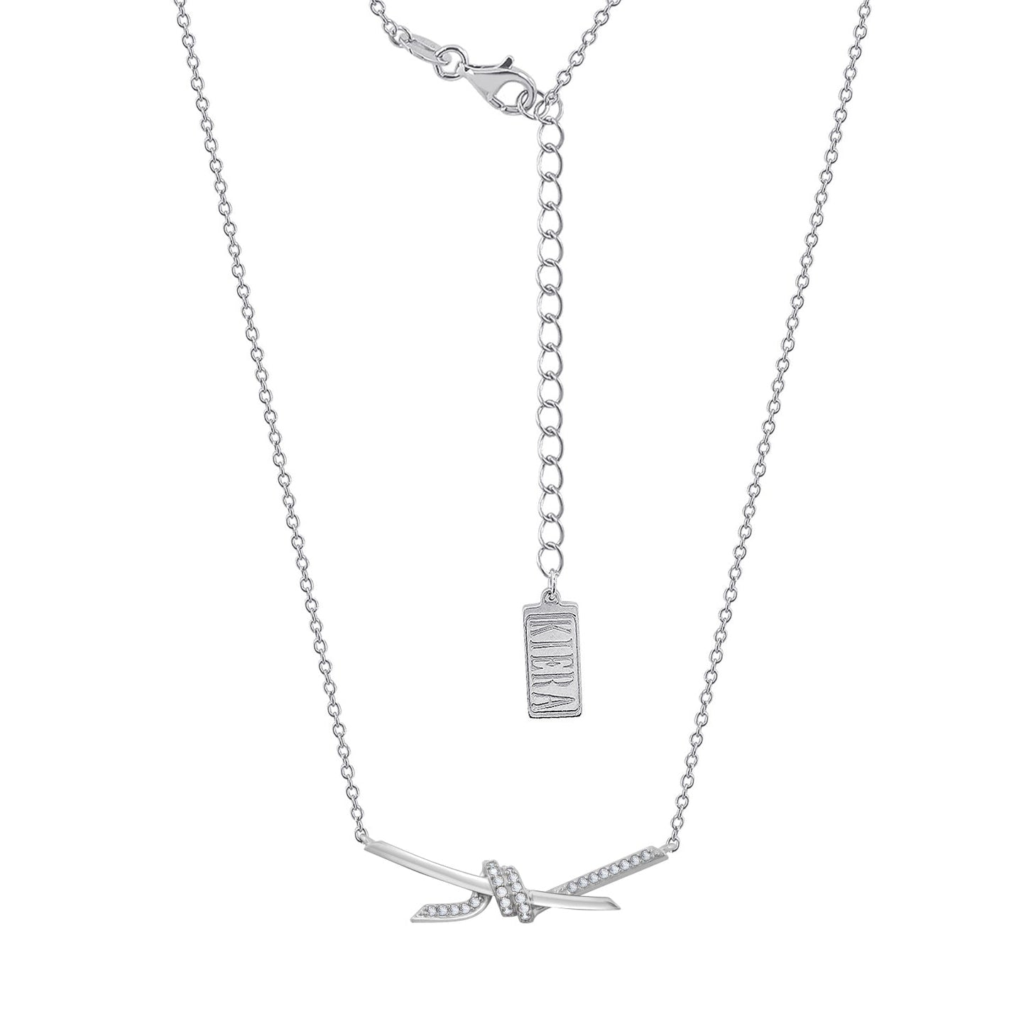 Pave Love Knot Necklace