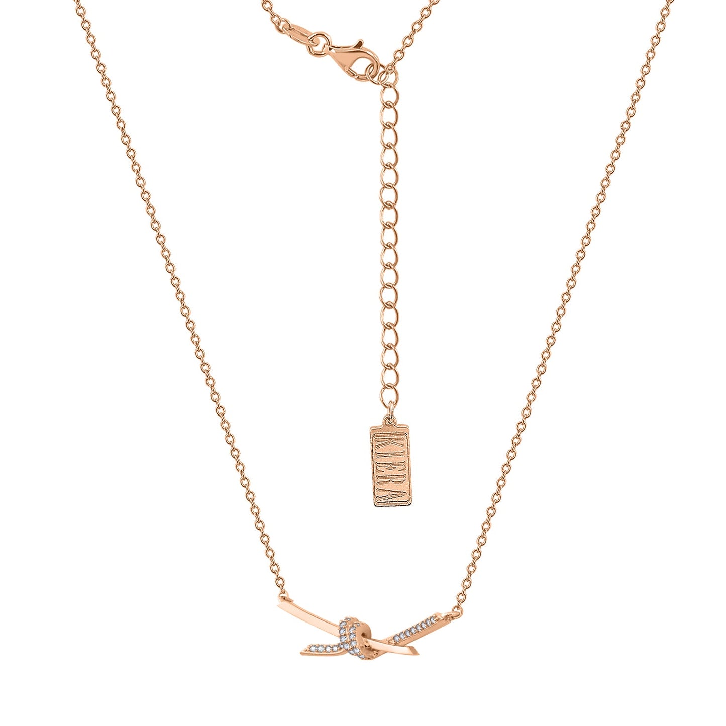 Pave Love Knot Necklace