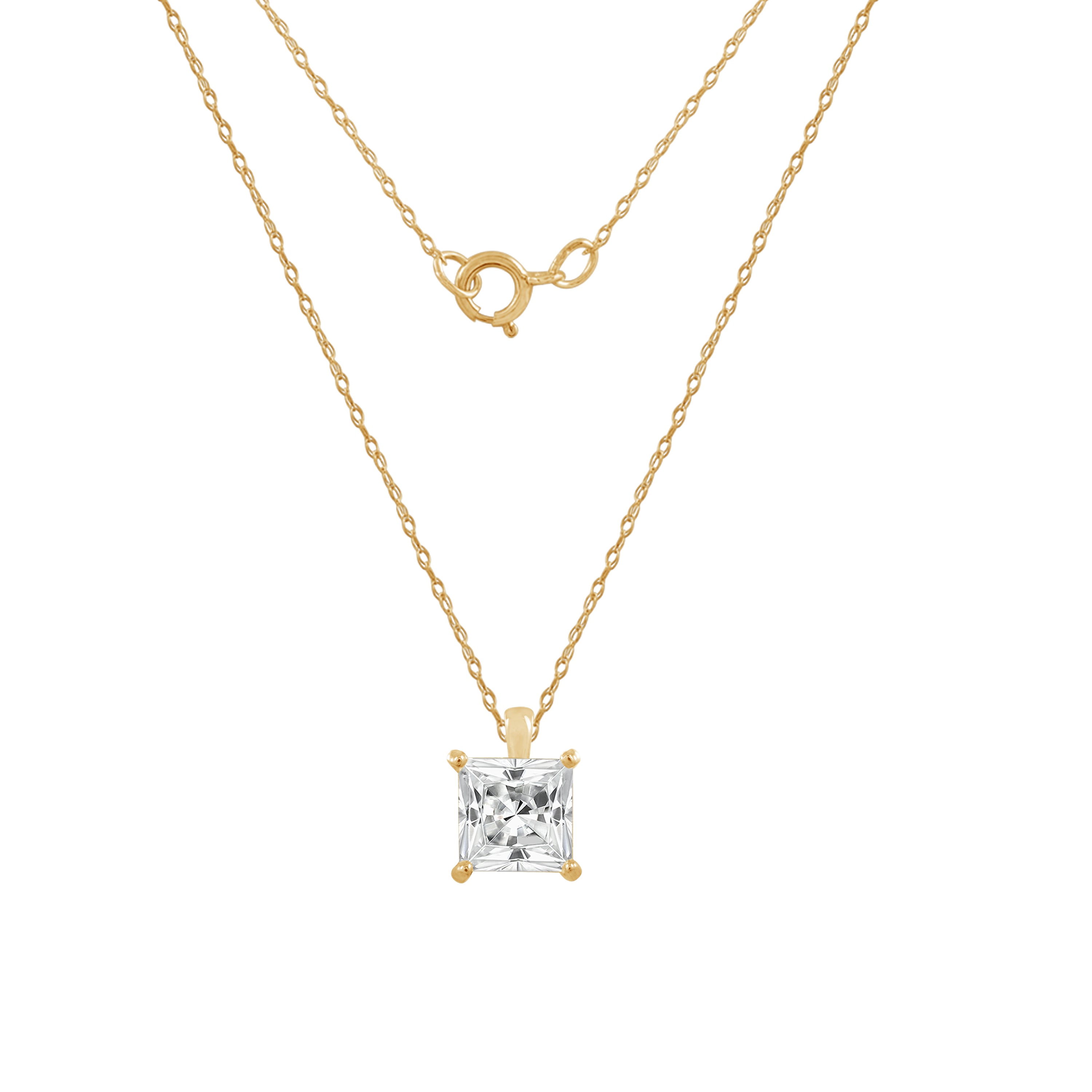 10KT GOLD pendant and necklace deals with CZ diamonds !