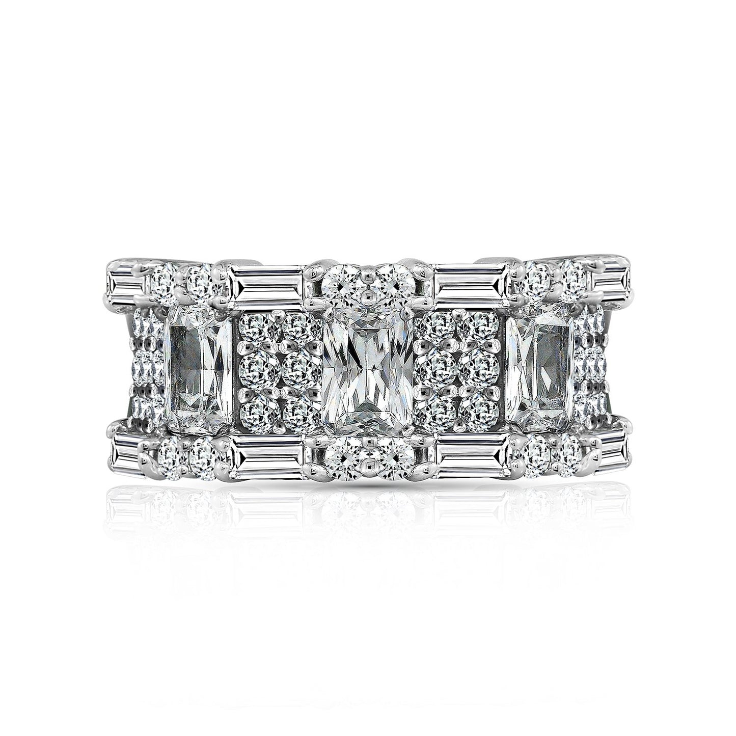 Kiera Couture CZ ALTERNATING CUT BAND RING