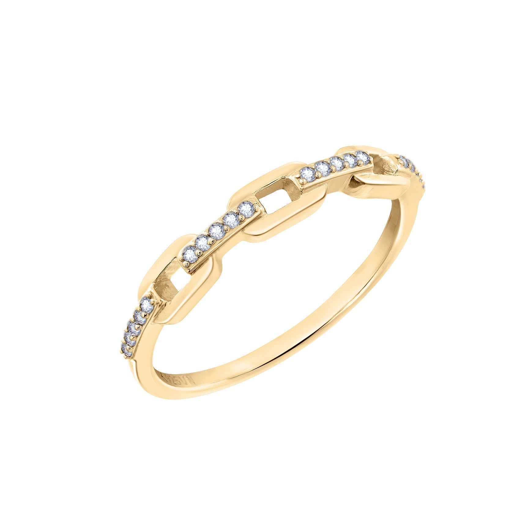 Pave Chain Link Ring