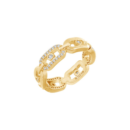 Pave Safety Pin Eternity Ring