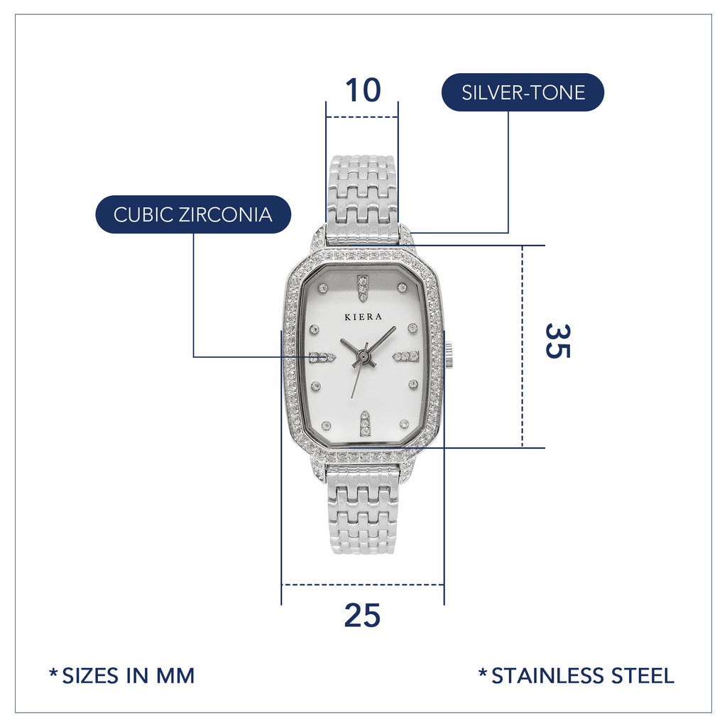 Octagon Stainless Steel Watch
